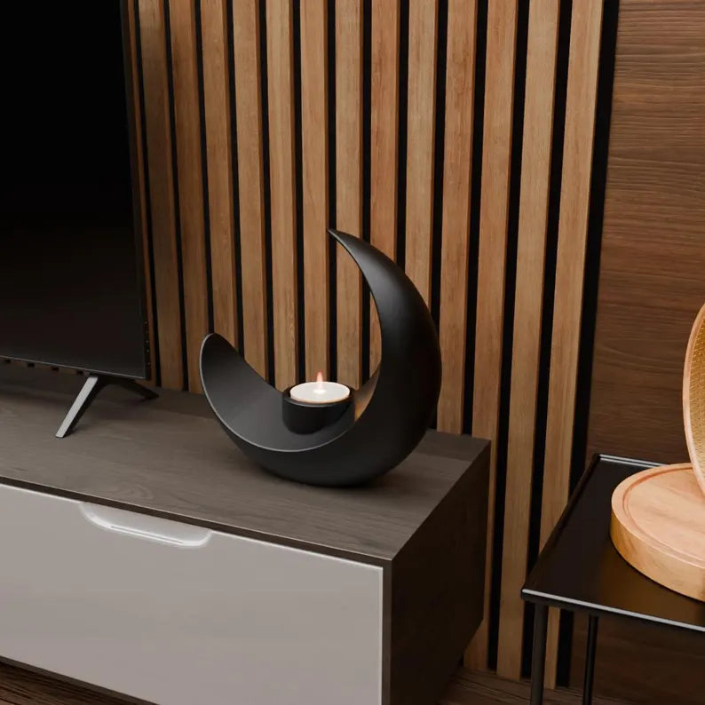 Designer Crescent Decorative Object – Modern Vase, Vessel & Plant Holder for Elegant Home decor